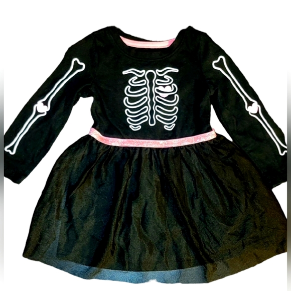 Cat & Jack Other - Cat & Jack Toddler's Black Pink Skeleton Glow  In The Dark Halloween Dress